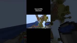 Cave and cliffs advancement in minecraft minecraftmeme herobrine ytshorts video [upl. by Otreblanauj466]