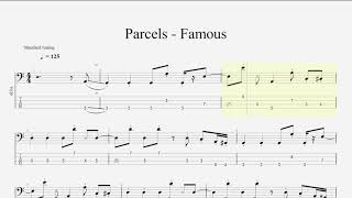 Parcels  Famous Bass Tabs [upl. by Doralyn]