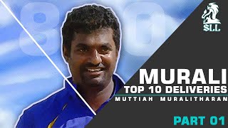 Top 10 Muttiah Muralidharan Unplayable Deliveries in Cricket History [upl. by Atteynad]