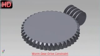 Worm GearDrive Constraint Video Tutorial Autodesk Inventor [upl. by Hardy133]