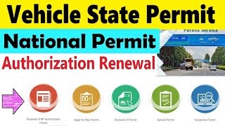 vehicle state permit apply online  state home permit authorization  national permit renewal [upl. by Hamfurd21]