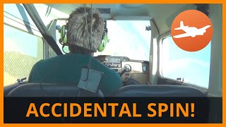 FLIGHT INSTRUCTOR REACTS to STUDENT Pilot Accidentally Spinning a Cessna During Stall Practice [upl. by Nyliahs]