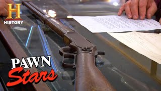 Pawn Stars RARE HISTORIC RIFLE from the Battle of Wounded Knee Season 8  History [upl. by Ahsiak889]