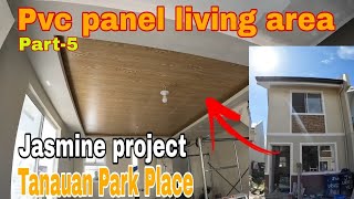 Update project Jasmine interior PVC panel Living area Tanauan Park place EP398 [upl. by Sydalg]