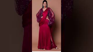 latest dhoti saree Priti colour so beautiful saree🥰😍🥰😍🤩 [upl. by Avera]