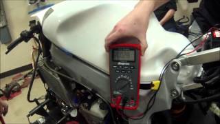 How to test current draw on a motorcycle charging system Demo on RC51 with bad reg rec [upl. by Annahael985]