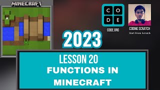 Codeorg Lesson 20 Functions in Minecraft  Express Course 2023 Update [upl. by Assir508]