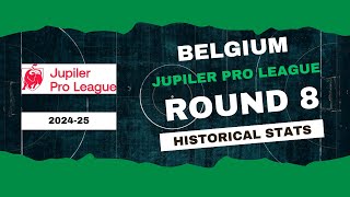 Belgium  Jupiler Pro League Stats Round 8 202425  Historical Stats  OverGolStats [upl. by Einoj148]