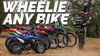 Wheeling 7 Different Dirt Bikes 50cc to 300cc 1000 BET  Best Beginner Tips [upl. by Oler]