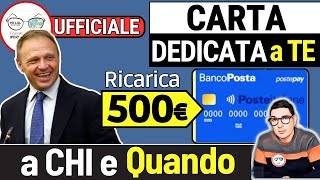 NUOVA CARTA DEDICATA A TE 2024 ECCO QUANDO LA PROSSIMA RICARICA 500€ BONUS SPESA SOCIAL CARD GIUGNO [upl. by Madelaine501]