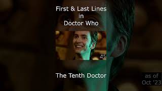 TENTH DOCTOR  First amp Last Lines shorts [upl. by Artinek]