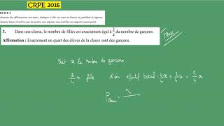 CRPEVrai ou Fauxannale groupement 2 sujet 2016ex4 [upl. by Laiceps]