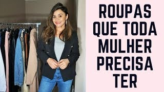 14 PEÇAS ESSENCIAIS NO GUARDA ROUPA FEMININO [upl. by Ynaiffit877]