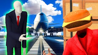 SLENDER MAN is Chasing Me at an Airport in Gmod Garrys Mod Hide and Seek [upl. by Yecad]