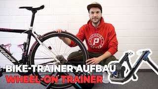 Indoor SmartTrainer Aufbau Wahoo KICKR SNAP  WheelOn Trainer für Fahrräder mit Schnellspanner [upl. by Suter]