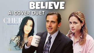 Michael Scott amp Pam Beesly  Believe AI Cover [upl. by Penoyer]