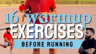 16 Warm Up Exercises Before Running Coach Abu Bakr Zmaray Fitness warmup running sports [upl. by Wyler695]