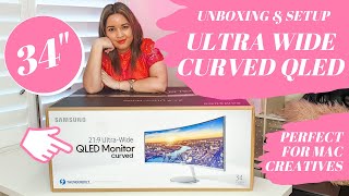 UNBOXING my Samsung Thunderbolt 3 Monitor  Macbook 2020 owners BFF Perfect for Designers  Gamers [upl. by Artimed]