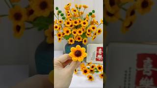 Handcrafted Flowers Yellow Daisy 🌼 DIY handmade bouquet flowercraft hoa giftideas beautiful [upl. by Eciuqram]