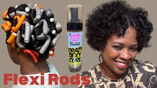 Easy Flexi Rod Set on short natural hair using MOUSSE only [upl. by Aicena]