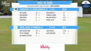 Royal Ascot CC Midweek XI v Sandhurst CC Berks Midweek XI [upl. by O'Callaghan]