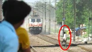 Dangerous Act infront of High Speed TALGO Train  Stupidity at its best [upl. by Acinej]