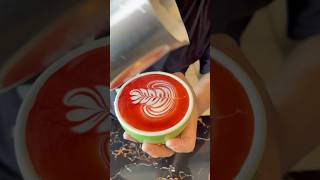 SLOWSETTA LATTE ART Red Velvet Jago Minuman latteart [upl. by Kerad]