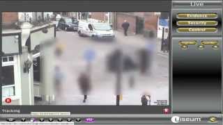 Intelligent CCTV busy high street surveillance  Tag and Track CCTV Tracker [upl. by Isayg]