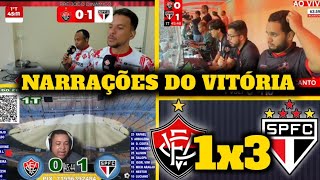 NARRAÇÕES E REAÇÕES DOS TORCEDORES DO VITÓRIA  VITÓRIA 1X3 SÃO PAULO  BRASILEIRÃO SÉRIE A 2024 [upl. by Hayashi]