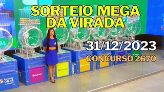 SORTEIO MEGA DA VIRADA SORTEIO DA MEGA SENA DA VIRADA  RESULTADO DA MEGA DA VIRADA DE HOJE [upl. by Hosbein]