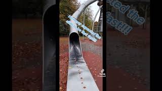 Crazy fast slide 😂funny fun park kids tiktok youtubeshorts [upl. by Ennovihc]