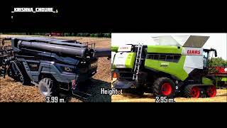 CLAAS Lexion 8900 VS Fendt IDEAL 10T Size PowerCapacity comparison Largest Claas vs la [upl. by Kingston]