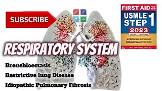 Bronchioectasis Restrictive lung Disease Idiopathic PF from First AID FCPS1 USMLEUrduHindi [upl. by Emirak]