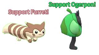 furret walk vs horizontally spinning ogerpon [upl. by Assilac]