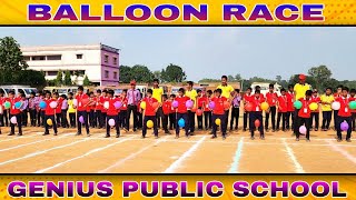 BALLOON RACE  JUNIOR STUDENTS OUTDOOR ACTIVITY  GENIUS PUBLIC SCHOOL [upl. by Zsa Zsa]