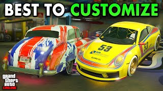 THE MOST CUSTOMIZABLE CARS IN GTA 5 ONLINE Best Cars To Customize [upl. by Idnod]