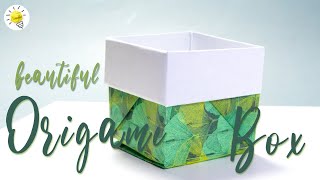 Origami Box  kleine Box aus Papier falten  Bastelanleitung für Origami Papier Box  einfach machen [upl. by Oehsen295]