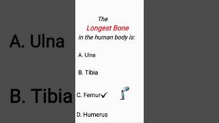 Longest Bone Quickly access Gk related [upl. by Eireva]