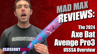 Axe Bat Avenge Pro 3 234quot Big Barrel USSSA Bat Overview 2024 [upl. by Anyaj]