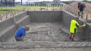 Shotcrete timelapse of a pool shell construction [upl. by Ereveneug787]