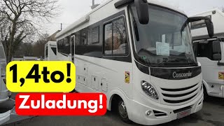 Wohnmobil 2023 50 sparen durch Gebrauchte  14to ECHTE ZULADUNG  Concorde Carver 890 RRL 2018 [upl. by Marj]