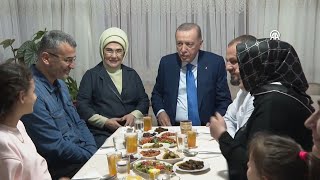 President Erdogan shares iftar with Taş family [upl. by Ylirama]