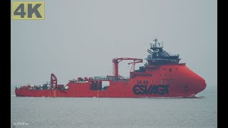 ESVAGT DANA  Shipspotting Germany 🇩🇪 IMO 9787467  River Elbe near Otterndorf  4K VIDEO [upl. by Akerdna]