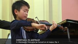 Christian Li performs Wieniawskis Polonaise de Concert Op 4 in D Major [upl. by Shellie604]