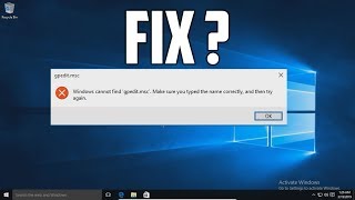 How To Fix Group Policy Editor Gpeditmsc Not Working in Windows 1087 PC [upl. by Nesnar]