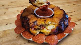 Pizza Monkey Bread – Pepperoni Pull Apart Bread – The Hillbilly Kitchen [upl. by Pancho]