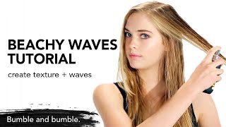 How to Create Waves with a Sea Salt Spray  BbSurf  Bumble and bumble [upl. by Kristine]