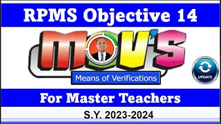 MOVs for RPMS Objective 14 for Master Teachers Initiate Professional Reflections II SY 20232024 [upl. by Nothsa]