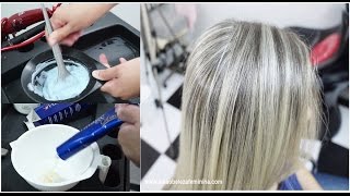 Como Preparar o Descolorante e Tonalizar um Cabelo Por Samara Araujo [upl. by Newra]