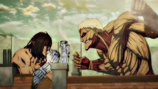 Eren Vs Reiner  Marley ataca Paradis  Shingeki no Kyojin 4ª Temporada Ep 17 [upl. by Coheman]